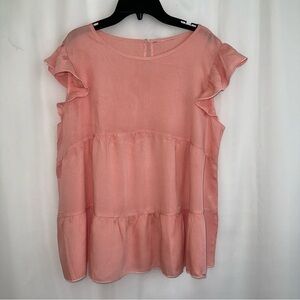 Women’s NWOT Pink Babydoll Top Size L